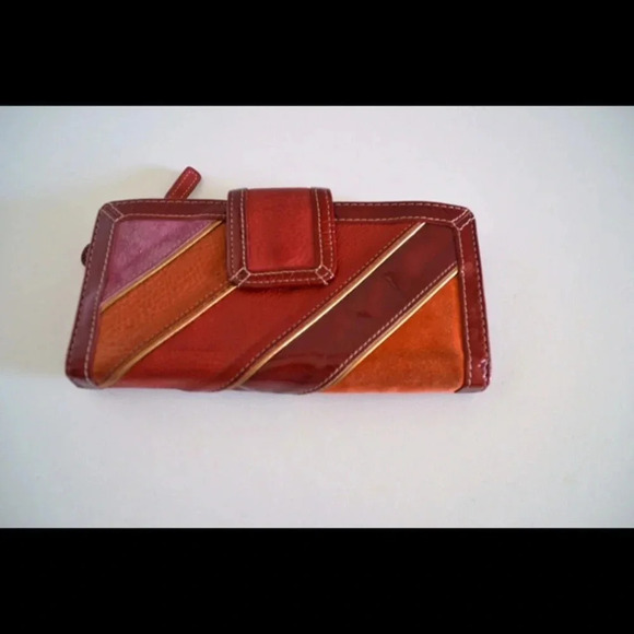 Fossil leather multi colored wallet - Picture 1 of 4